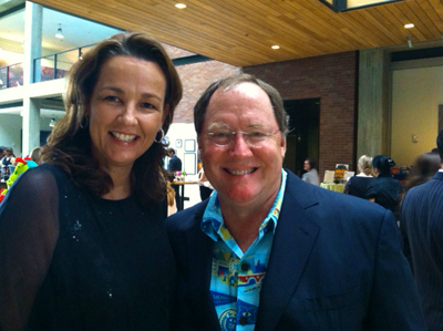 Connie Norlander and John Lasseter of Pixar
